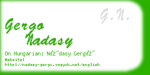 gergo nadasy business card